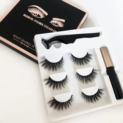 Magnetic Eyelashes with Eyeliner Magnet False Eyelashes Magnetic Eyelashes and Liner Set - SHOWLU FASHION STORE