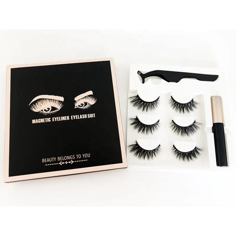 Magnetic Eyelashes with Eyeliner Magnet False Eyelashes Magnetic Eyelashes and Liner Set - SHOWLU FASHION STORE
