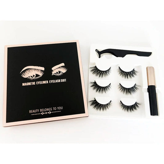 Magnetic Eyelashes with Eyeliner Magnet False Eyelashes Magnetic Eyelashes and Liner Set - SHOWLU FASHION STORE