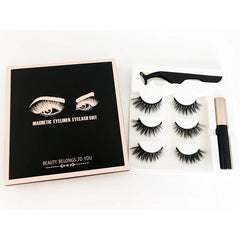 Magnetic Eyelashes with Eyeliner Magnet False Eyelashes Magnetic Eyelashes and Liner Set - SHOWLU FASHION STORE