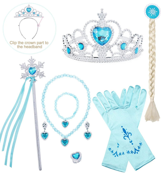 New Arrival Girl Elsa Aisha Blue Dress Kids Princess Girls Halloween Cosplay Princess Dress Summer Wedding Birthday Party dress - SHOWLU FASHION STORE