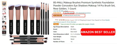 New BS - MALL 14pcs Rose Glod Cosmetic Makeup Brush Face Make Up Blending Brush OEM Available Synthetic Makeup Brushes Set - SHOWLU FASHION STORE