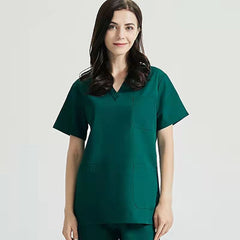 royal blue V neck unisex hospital uniform short sleeve doctor Medical Scrubs suit - SHOWLU FASHION STORE