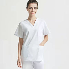 royal blue V neck unisex hospital uniform short sleeve doctor Medical Scrubs suit - SHOWLU FASHION STORE