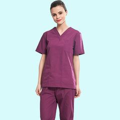 royal blue V neck unisex hospital uniform short sleeve doctor Medical Scrubs suit - SHOWLU FASHION STORE