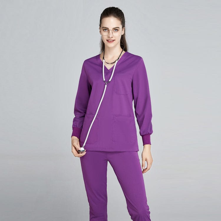 unisex jogger style doctor nurse scrub suit sets medical hospital uniform - SHOWLU FASHION STORE