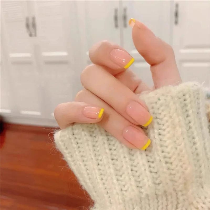 Wholesale Private Label Fingernails Art Square Full Cover French Press On False Nail Tips - SHOWLU FASHION STORE