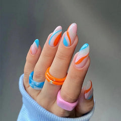 Wholesale Private Label Fingernails Art Square Full Cover French Press On False Nail Tips - SHOWLU FASHION STORE
