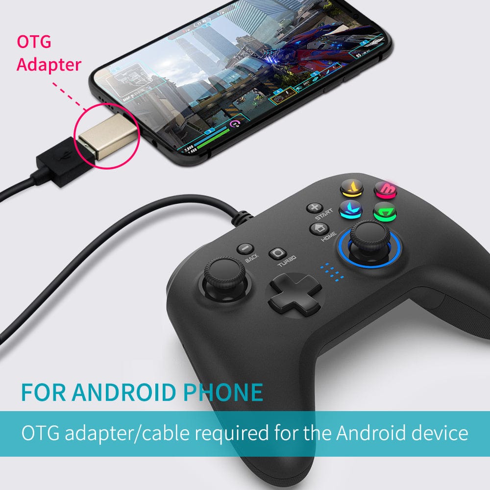 Wired Gaming Controller; Joystick Gamepad with Dual - Vibration PC Game Controller Compatible with PS3; Switch; Windows 10/8/7 PC; Laptop; TV Box; Android Mobile Phones; 6.5 ft USB Cable - SHOWLU FASHION STORE